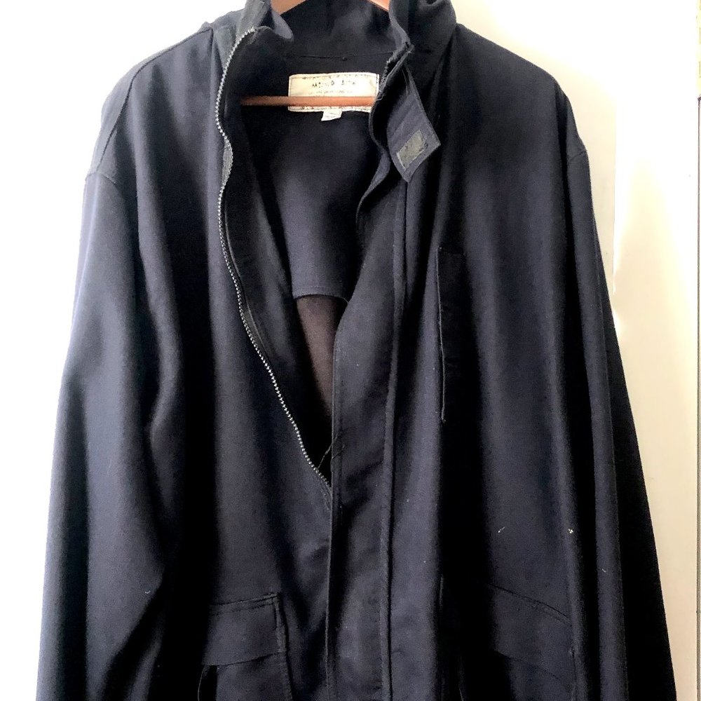 Men in Black Crew Coat, Black, Men's Large